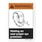 Signmission ANSI Warning Sign, Welding Arc Wear Proper Eye Protection, 10in X 7in Plastic, 7" H, 10" W, Lndscp OS-WS-P-710-L-19968 - alternate 1